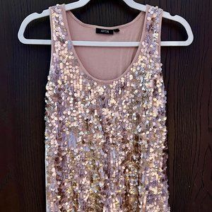 APT. 9 Blush Pink Sequin Tank Top